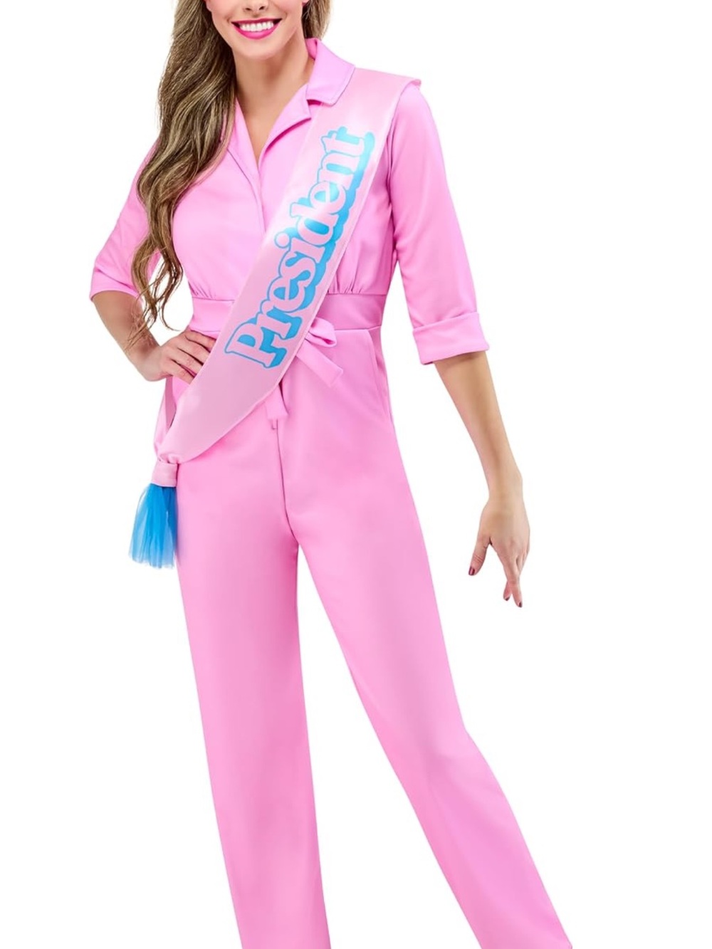 two piece Women's President Costume Jumpsuit and Sash